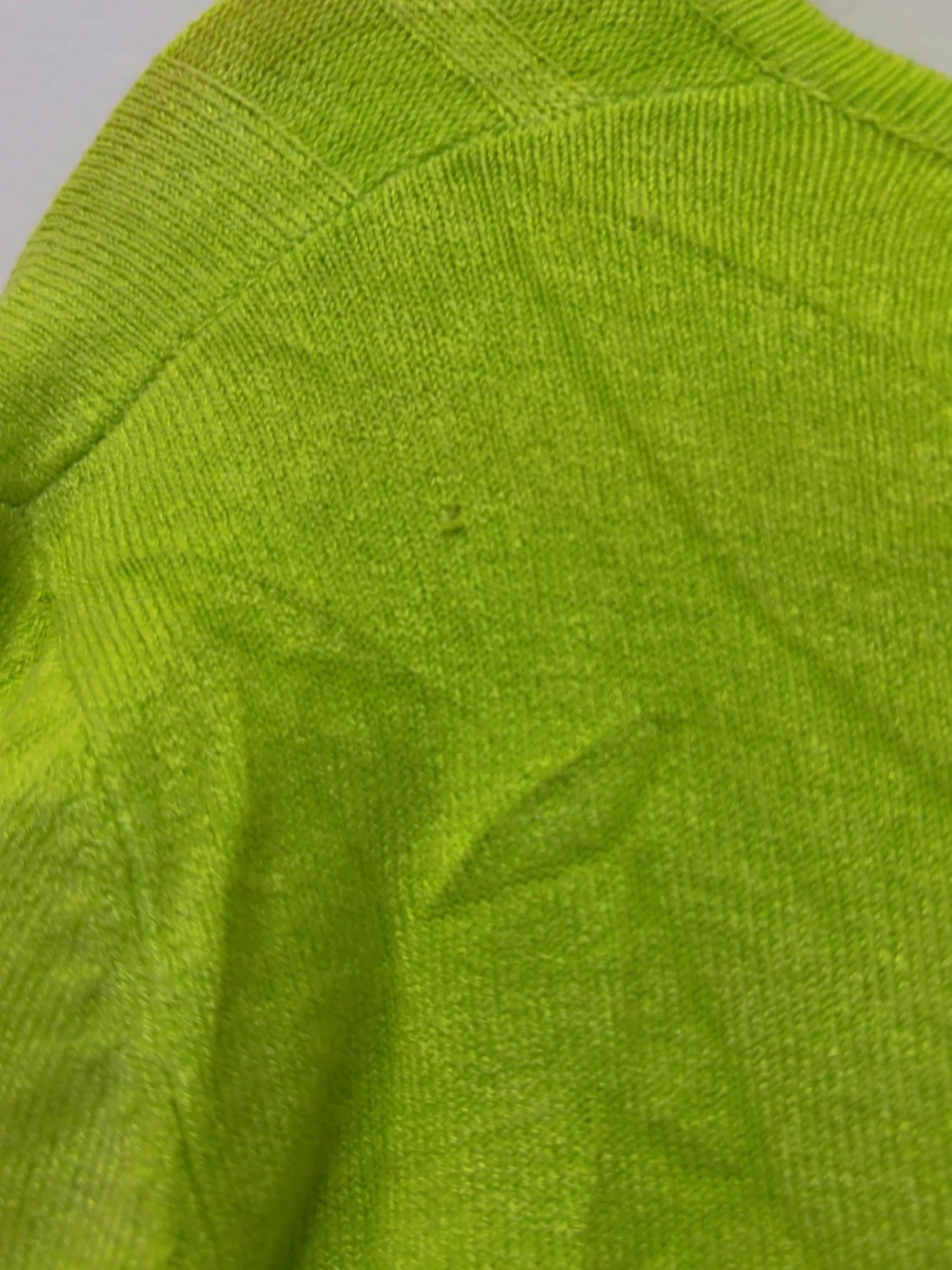 monaco Lime Green V-Neck Three-Quarter Sleeve Knit Top - Picture 4 of 4